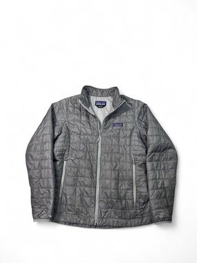 Patagonia nano puff full zip puffer jacket grey women’s L READ